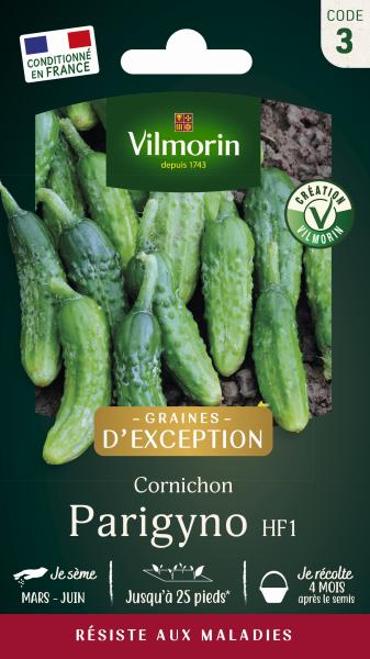 Potagères - Cornichon Parigyno HF1 - Graines d'Exception - PACKAGING_RECTO